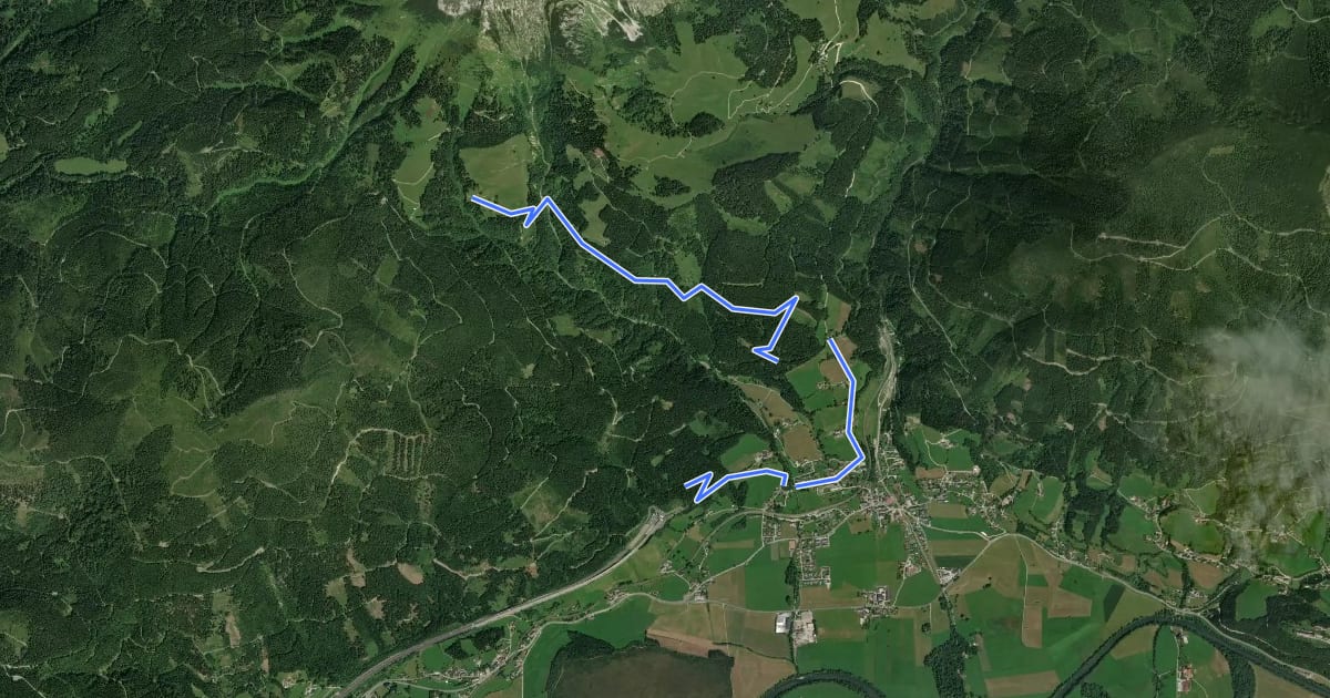 Маршрут Wanderweg 44 на спутниковом снимке