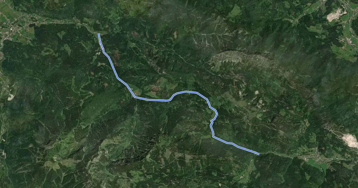 Маршрут Wanderweg 440 на спутниковом снимке