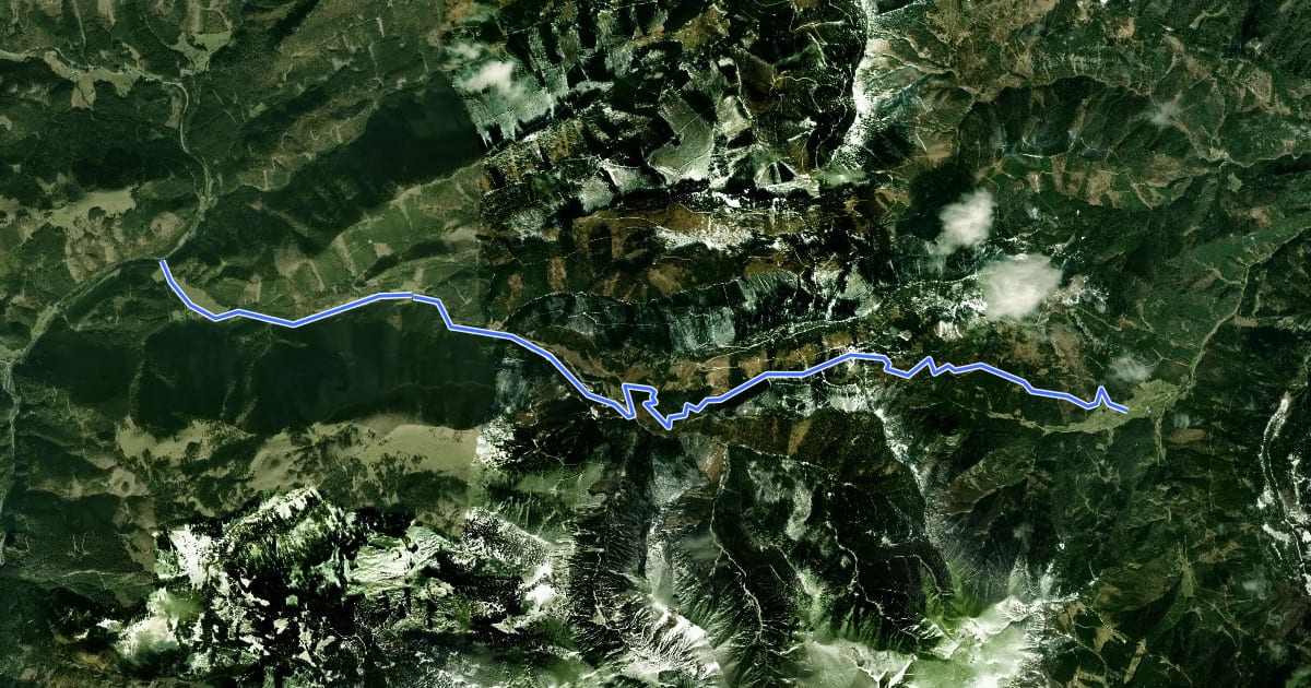 Маршрут Wanderweg 440 на спутниковом снимке