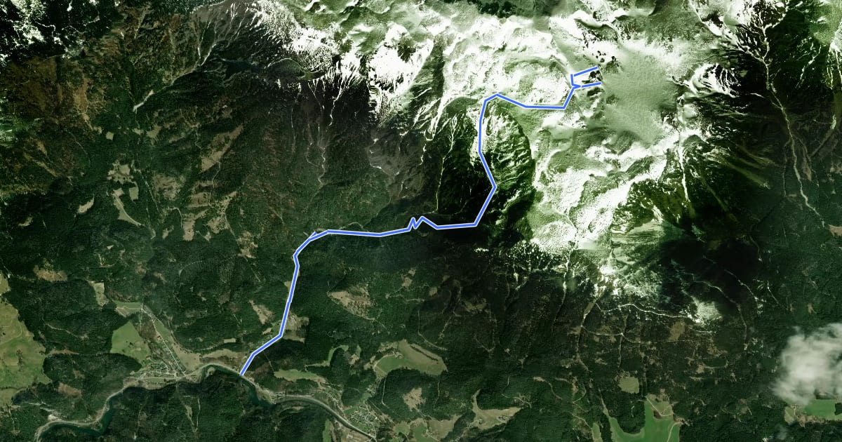 Маршрут Wanderweg 441 на спутниковом снимке