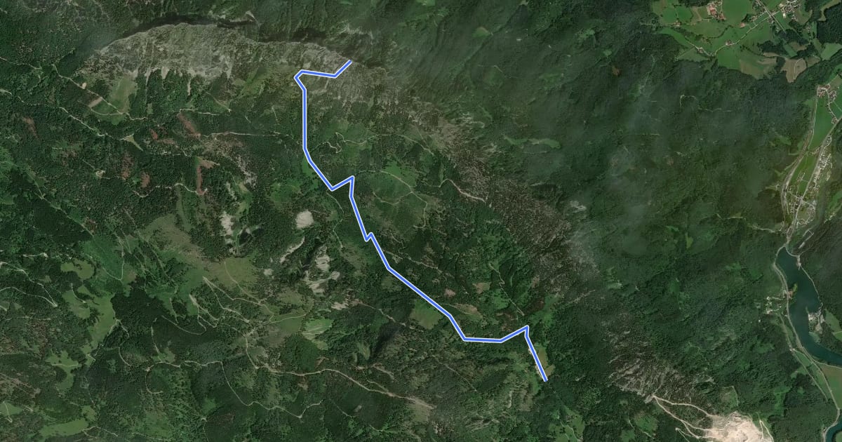 Маршрут Wanderweg 442 на спутниковом снимке
