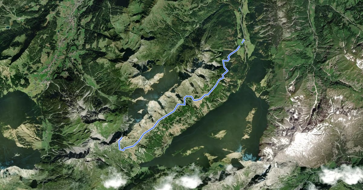 Маршрут Wanderweg 442 на спутниковом снимке
