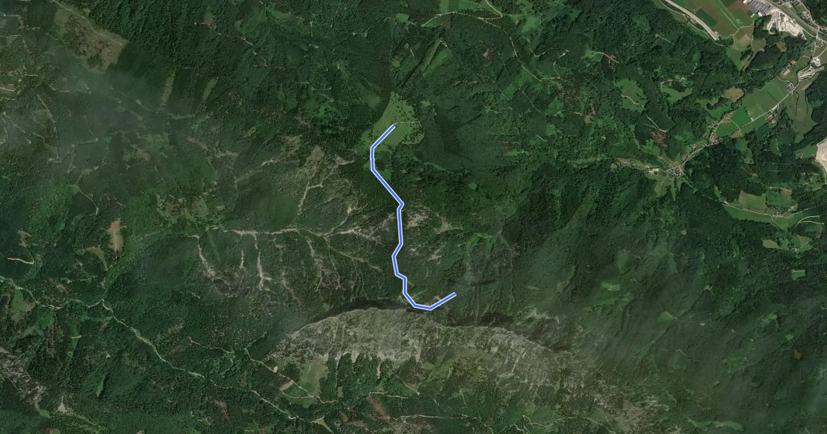 Маршрут Wanderweg 444 на спутниковом снимке