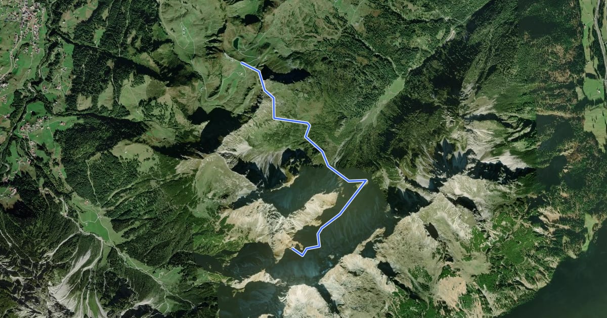 Маршрут Wanderweg 446 на спутниковом снимке