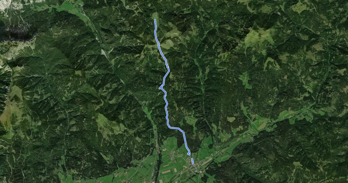 Маршрут Wanderweg 449 на спутниковом снимке