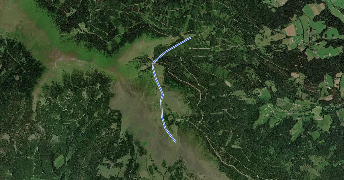Маршрут Wanderweg 45 на спутниковом снимке