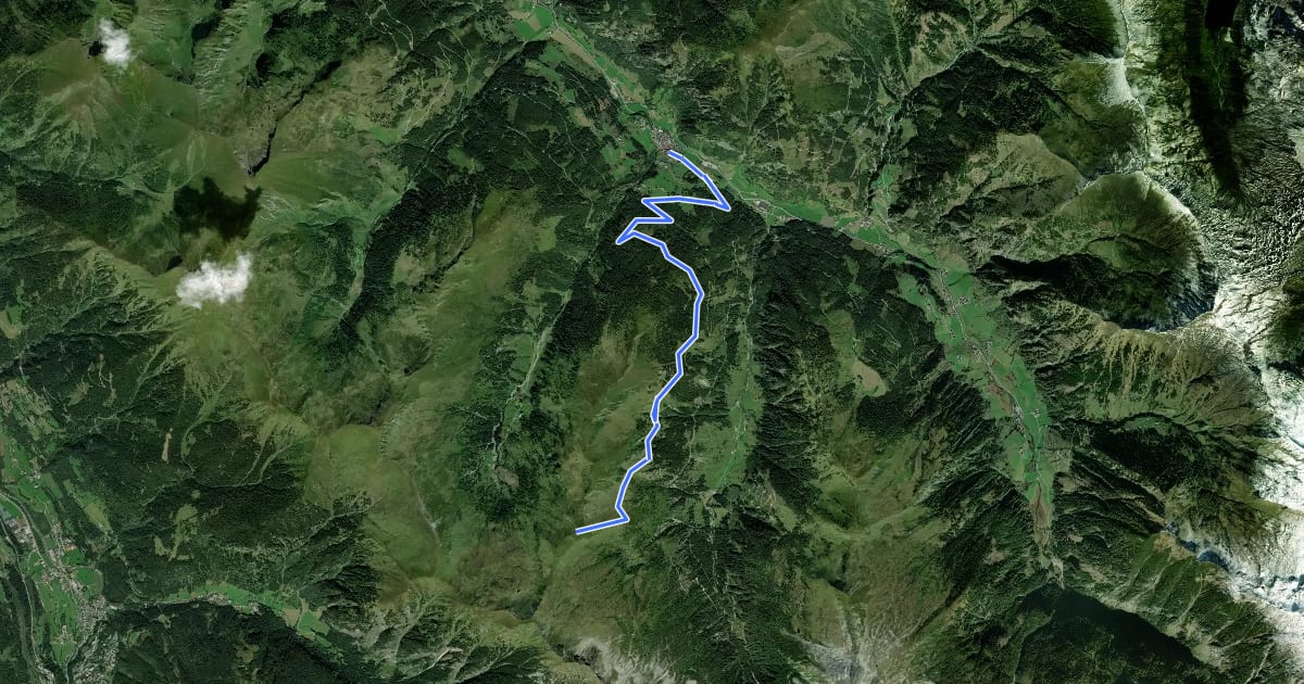 Маршрут Wanderweg 45 на спутниковом снимке