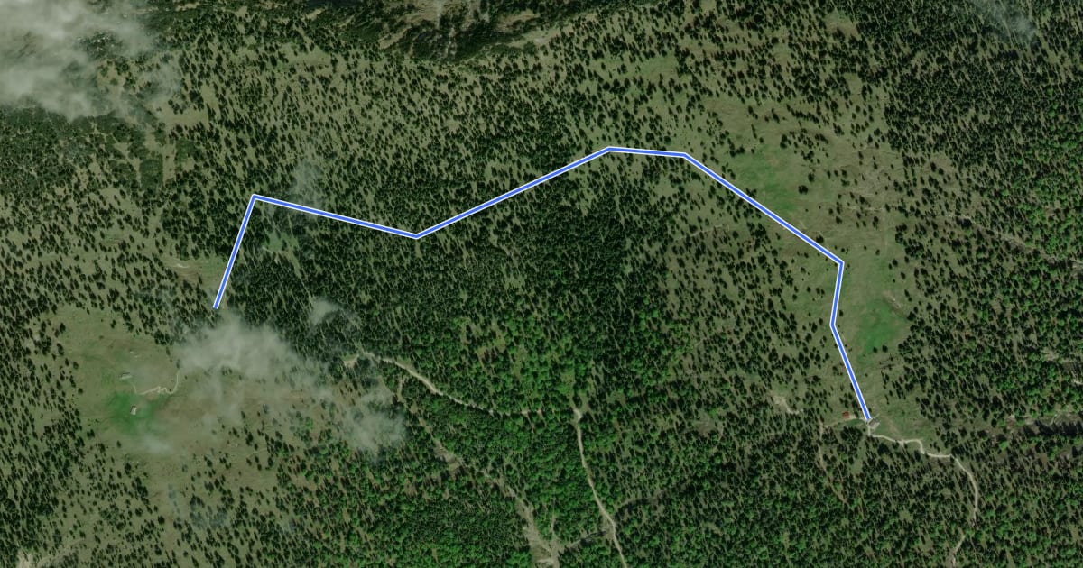 Маршрут Wanderweg 454 (blau) на спутниковом снимке