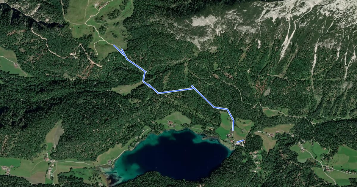 Маршрут Wanderweg 45a - Wilder Kaiser на спутниковом снимке
