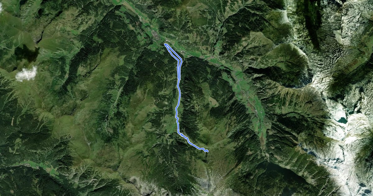 Маршрут Wanderweg 46 на спутниковом снимке