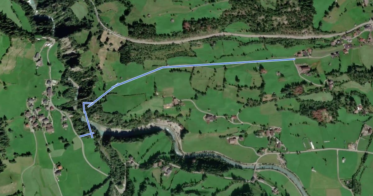 Маршрут Wanderweg 46 на спутниковом снимке