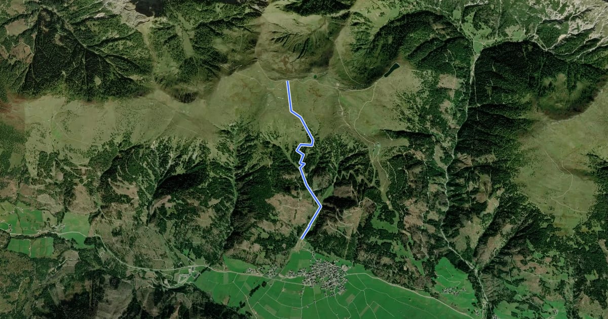Маршрут Wanderweg 46 на спутниковом снимке