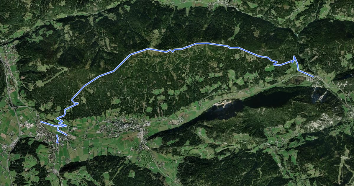 Маршрут Wanderweg 460 на спутниковом снимке