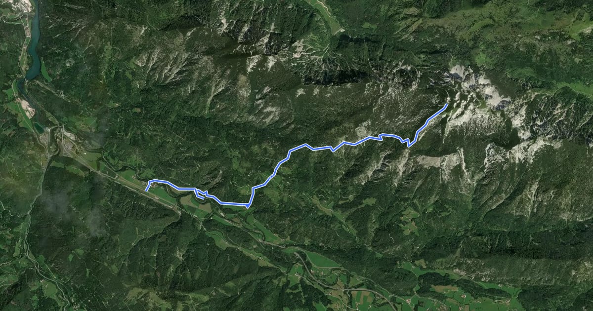 Маршрут Wanderweg 461 на спутниковом снимке