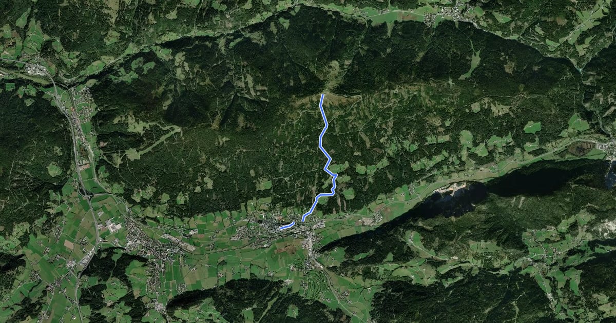 Маршрут Wanderweg 461 на спутниковом снимке