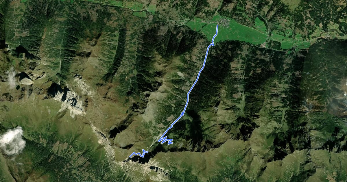 Маршрут Wanderweg 461 Porzehütte на спутниковом снимке