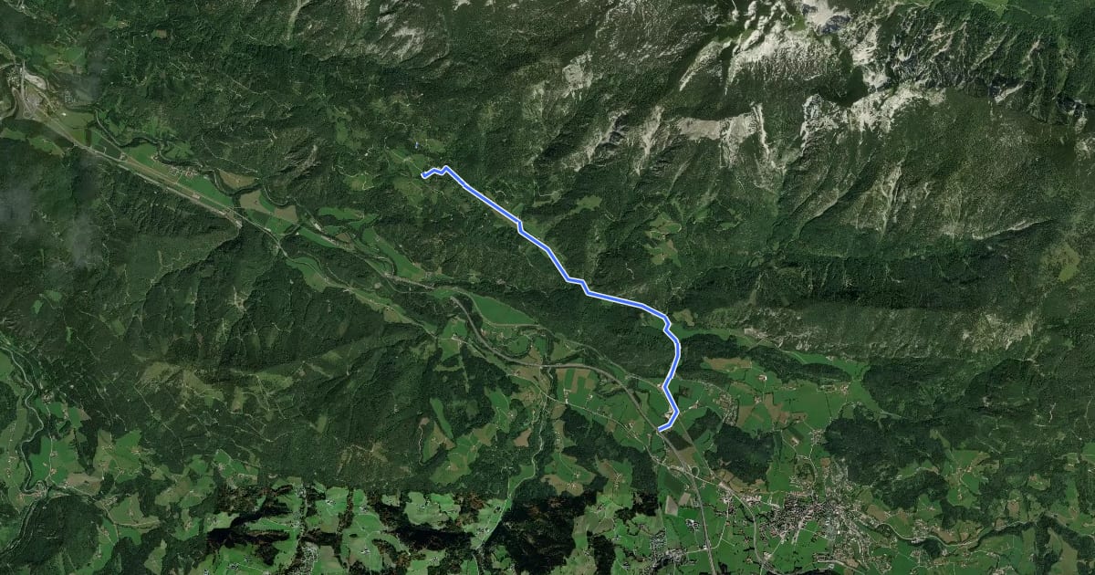 Маршрут Wanderweg 462 на спутниковом снимке