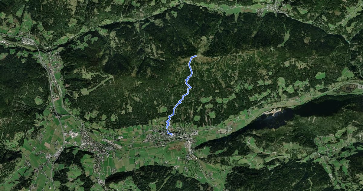Маршрут Wanderweg 462 на спутниковом снимке