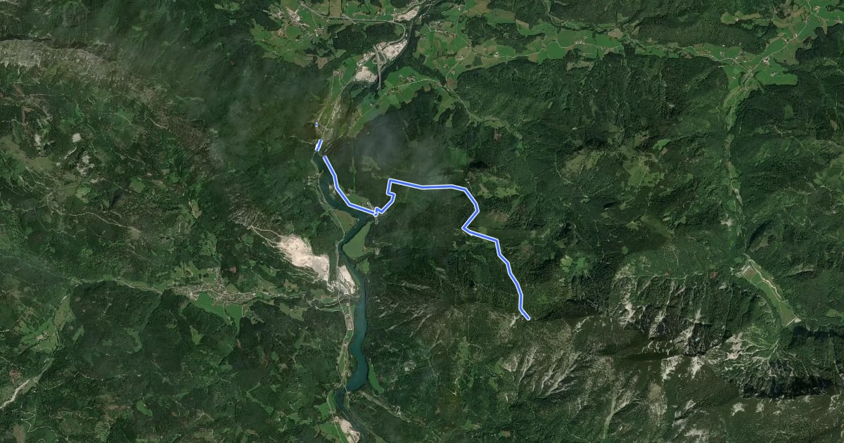 Маршрут Wanderweg 465 на спутниковом снимке