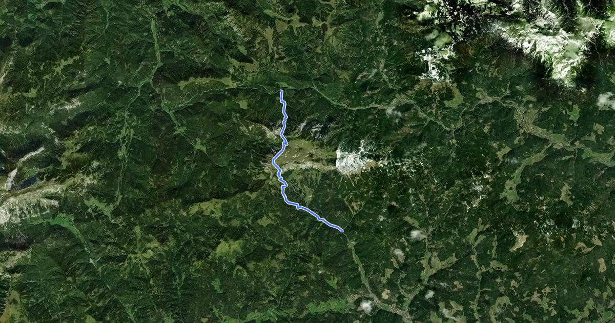 Маршрут Wanderweg 465 на спутниковом снимке