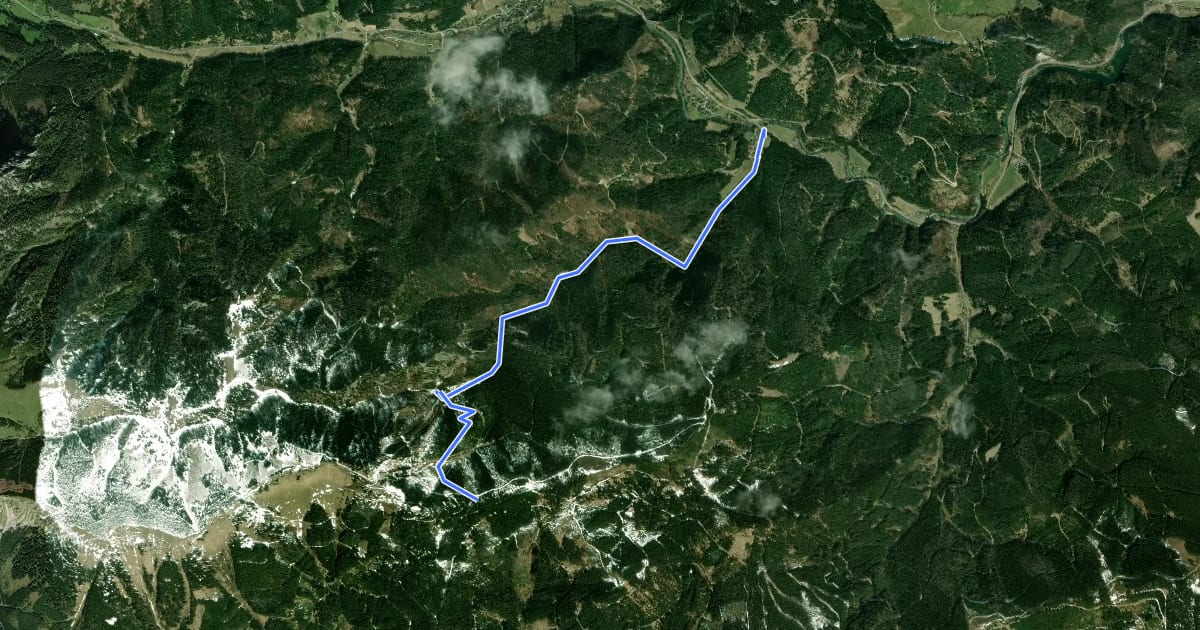 Маршрут Wanderweg 467 на спутниковом снимке