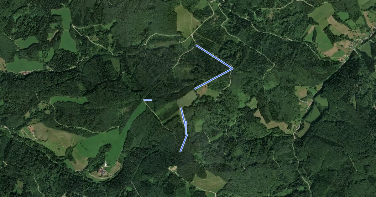 Маршрут Wanderweg 467a на спутниковом снимке