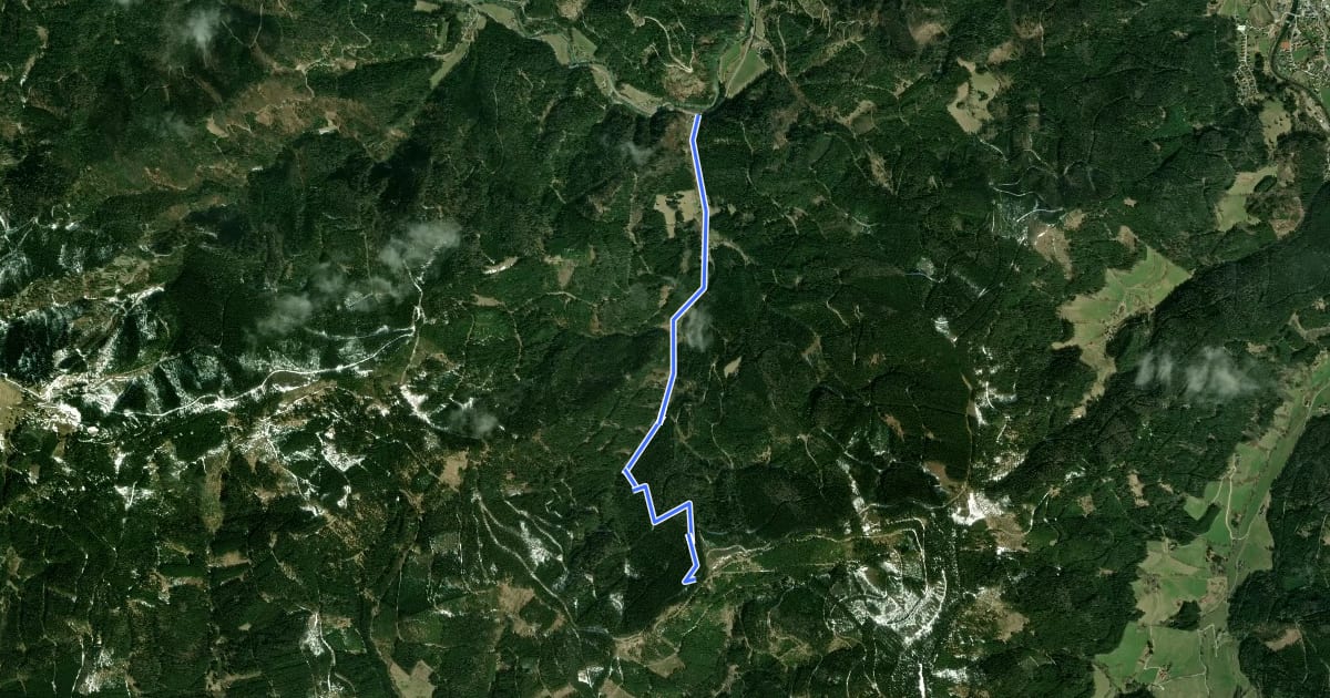 Маршрут Wanderweg 468 на спутниковом снимке