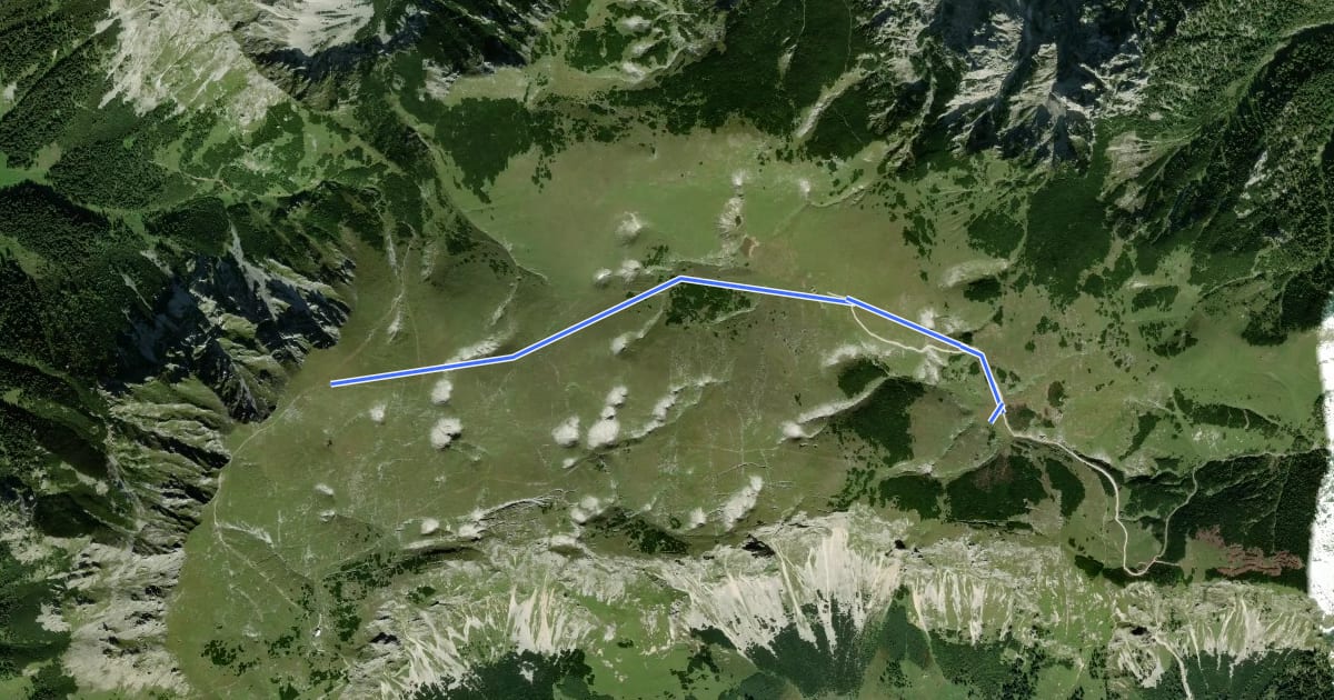 Маршрут Wanderweg 469 на спутниковом снимке