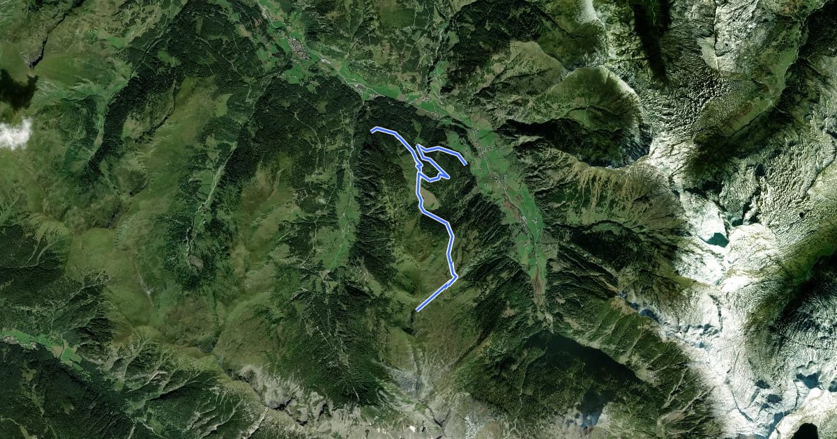Маршрут Wanderweg 47 на спутниковом снимке