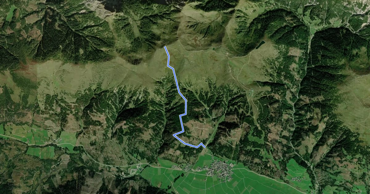 Маршрут Wanderweg 47 на спутниковом снимке