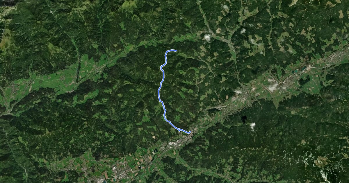 Маршрут Wanderweg 470 на спутниковом снимке
