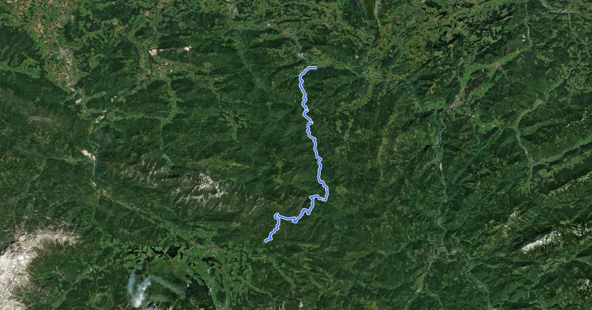 Маршрут Wanderweg 470 на спутниковом снимке