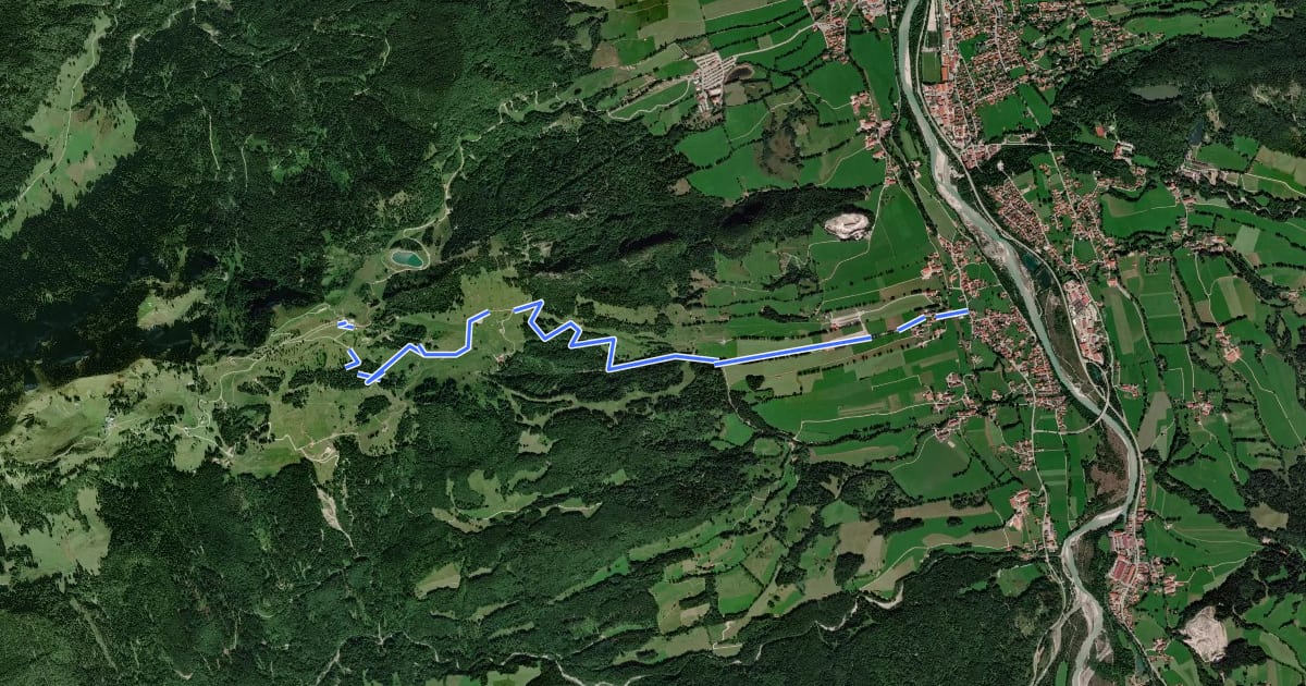 Маршрут Wanderweg 473 - Bayerische Voralpen на спутниковом снимке