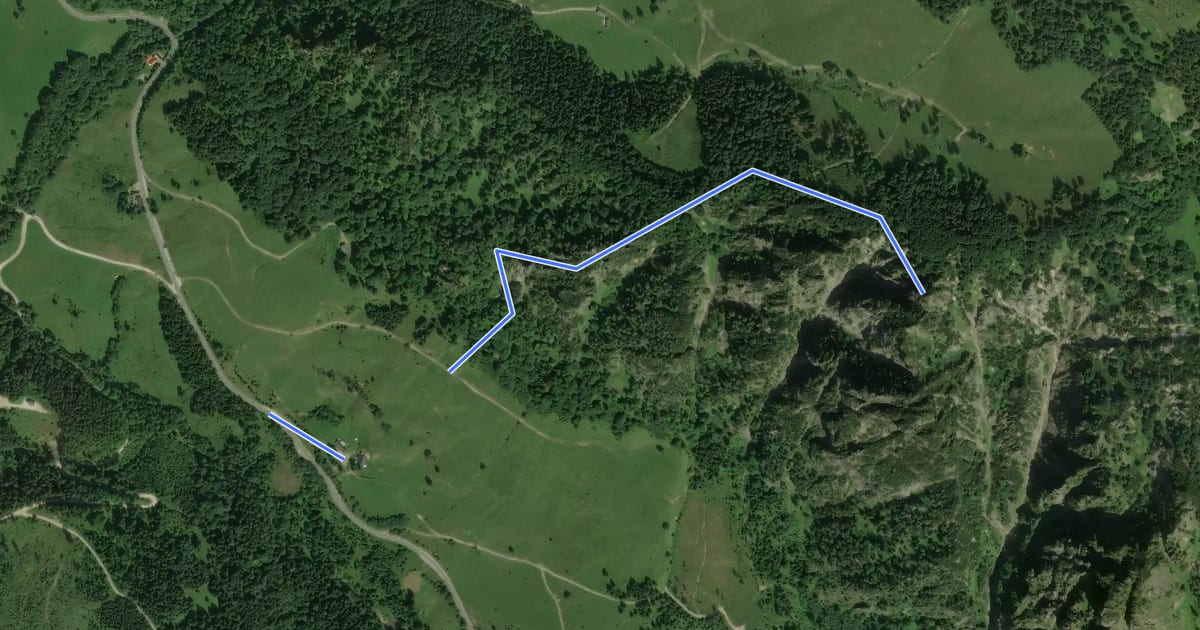 Маршрут Wanderweg 474 на спутниковом снимке