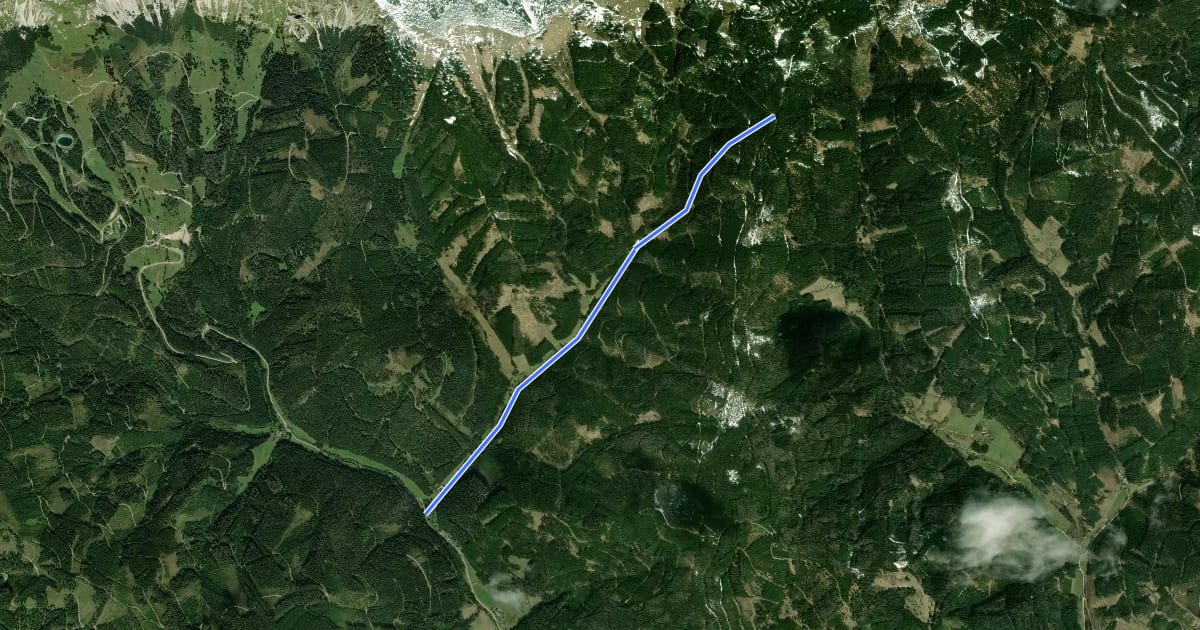 Маршрут Wanderweg 476 на спутниковом снимке