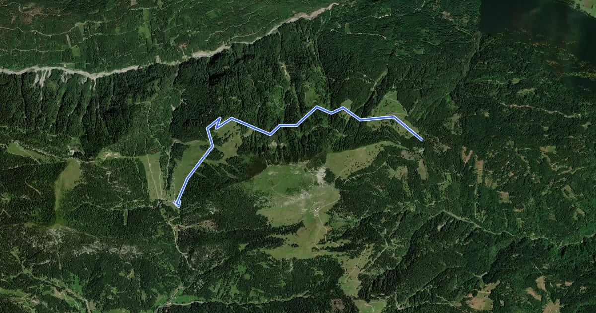 Маршрут Wanderweg 477 на спутниковом снимке