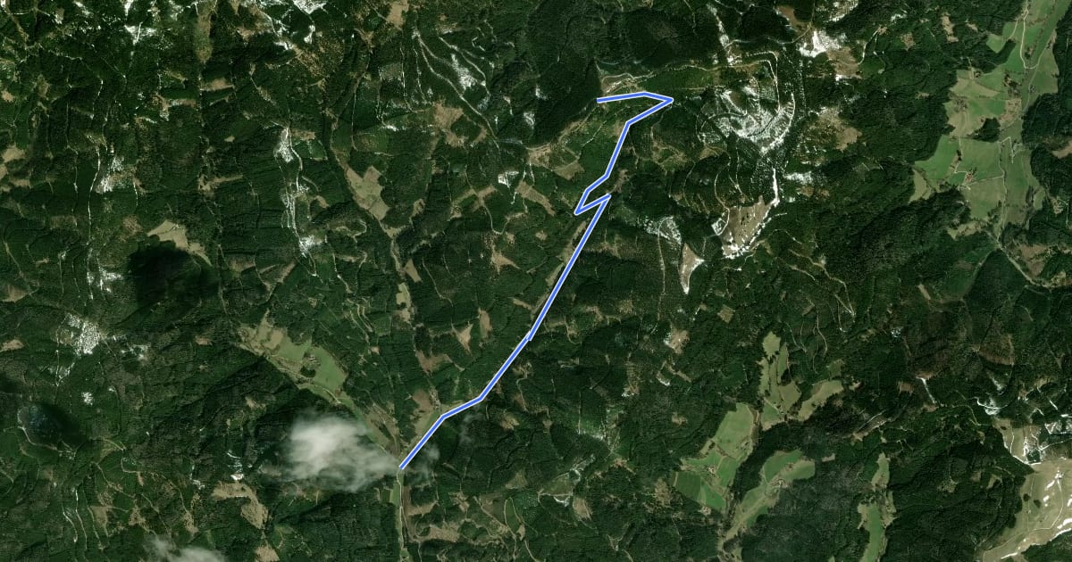 Маршрут Wanderweg 478 на спутниковом снимке