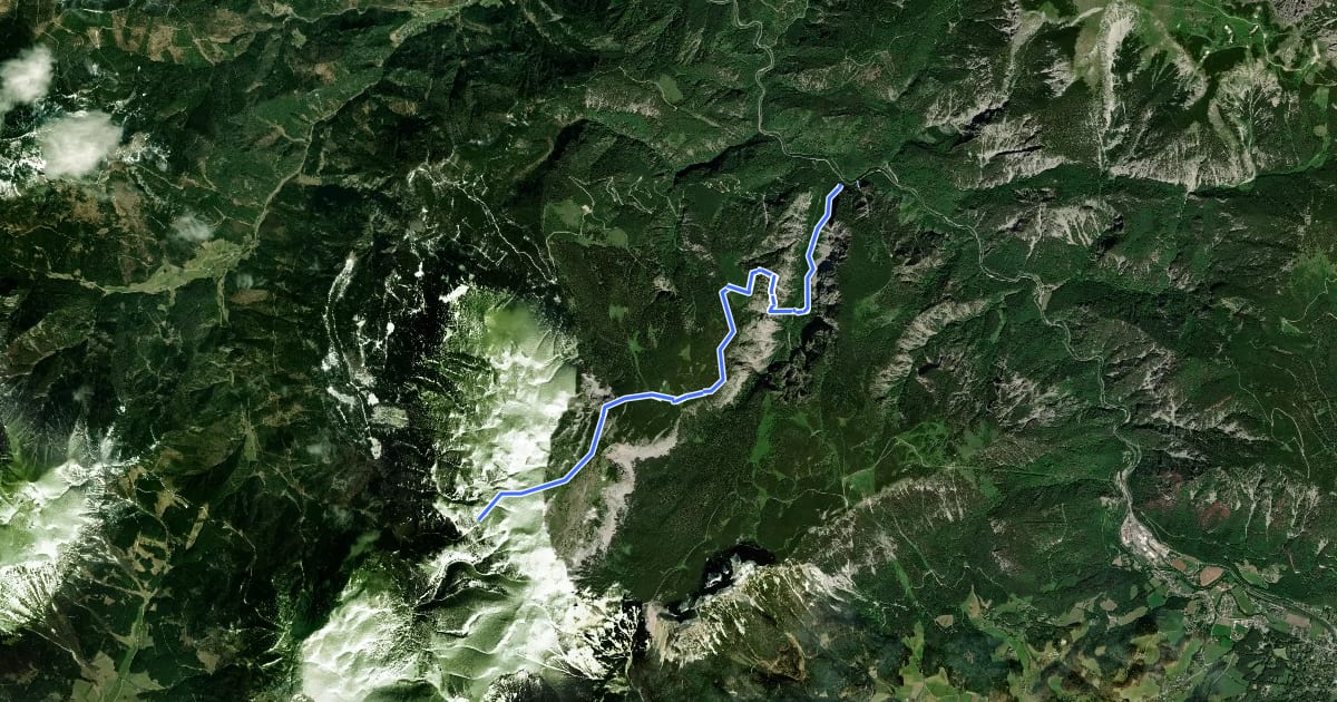 Маршрут Wanderweg 48 на спутниковом снимке