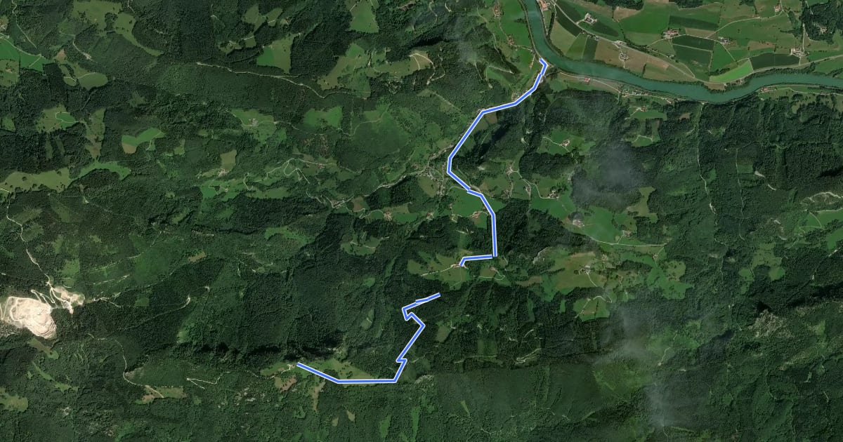 Маршрут Wanderweg 481 на спутниковом снимке