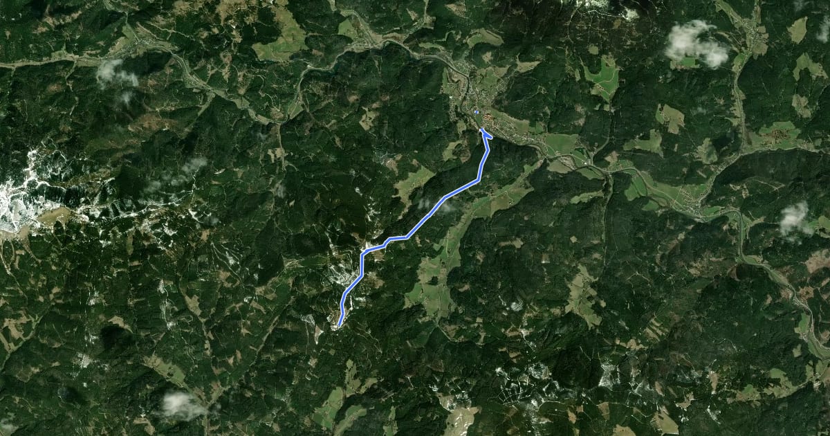 Маршрут Wanderweg 481 на спутниковом снимке