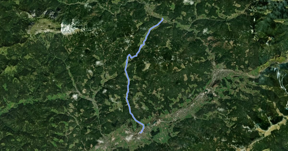 Маршрут Wanderweg 483 на спутниковом снимке