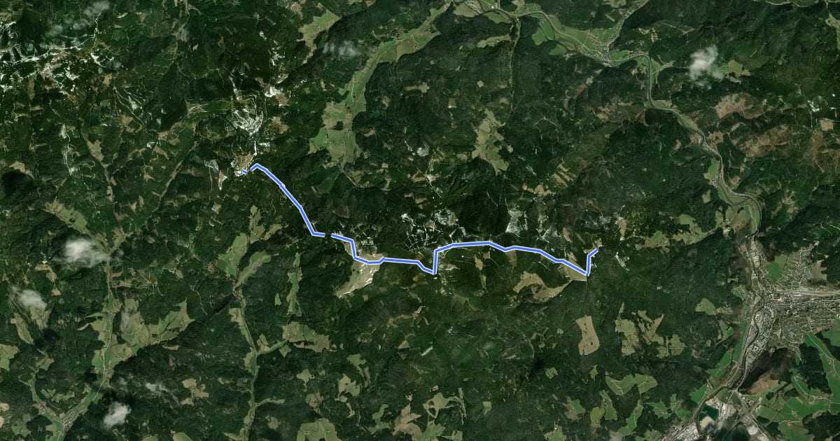 Маршрут Wanderweg 484 на спутниковом снимке