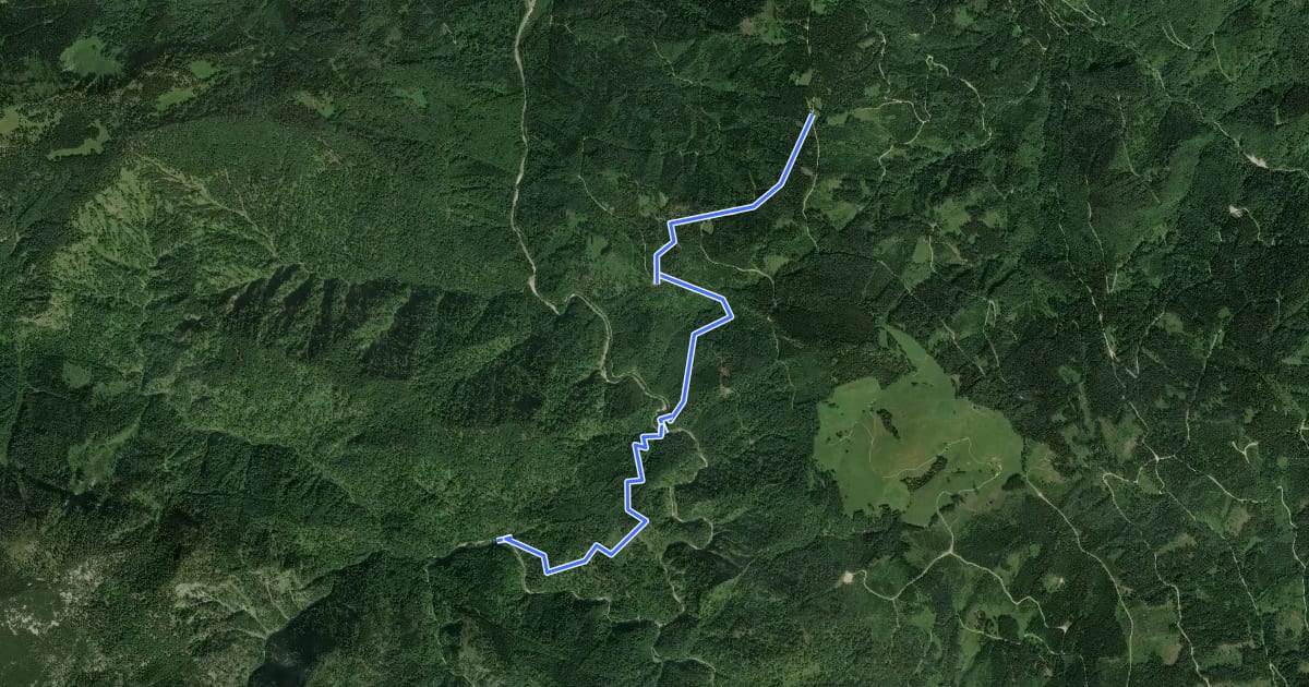 Маршрут Wanderweg 487 на спутниковом снимке