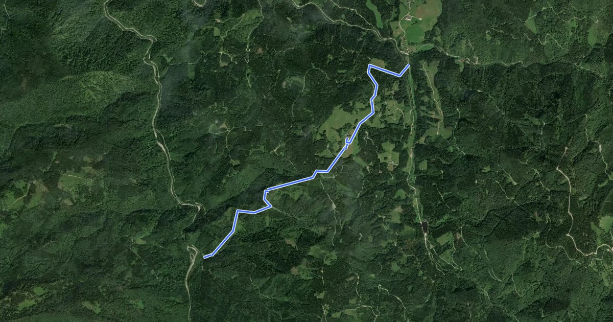 Маршрут Wanderweg 489 на спутниковом снимке