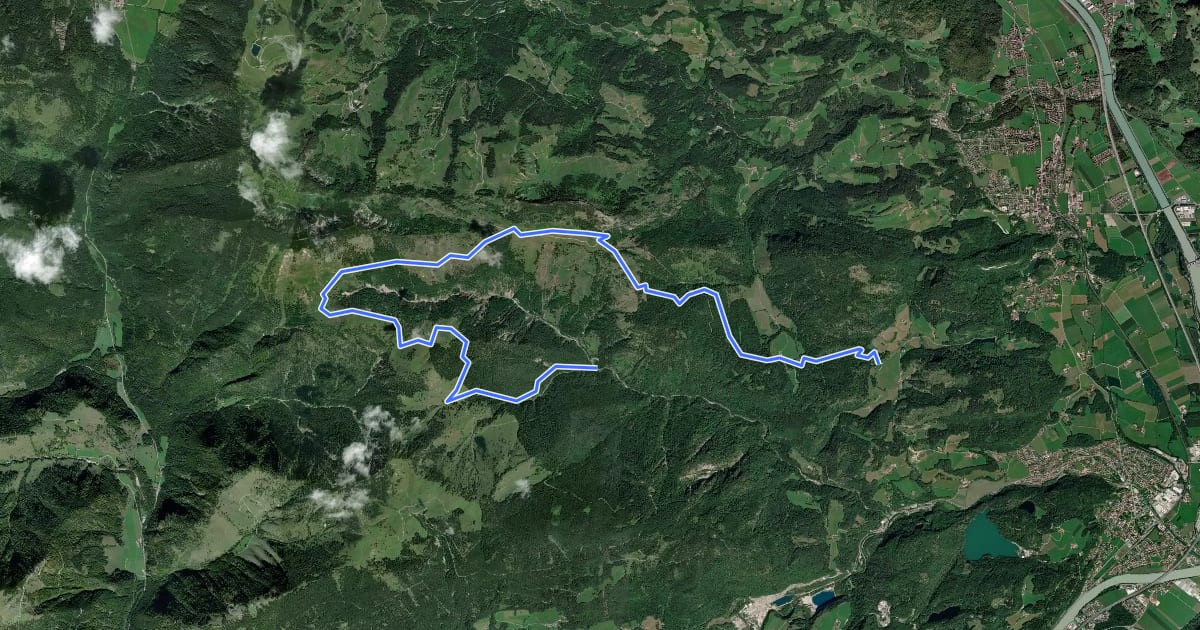 Маршрут Wanderweg 49 - Kiefersfelden на спутниковом снимке