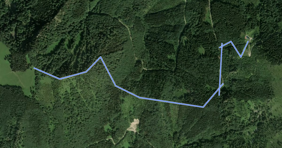 Маршрут Wanderweg 492a на спутниковом снимке