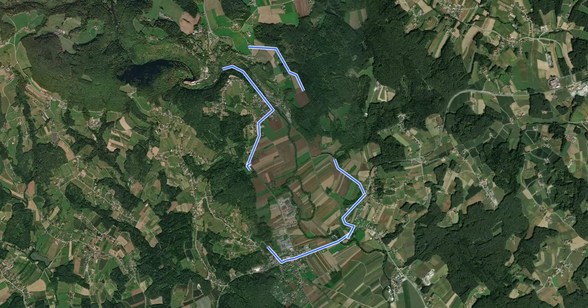 Маршрут Wanderweg 5 на спутниковом снимке