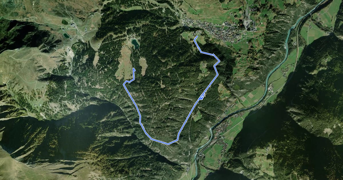 Маршрут Wanderweg 5 на спутниковом снимке