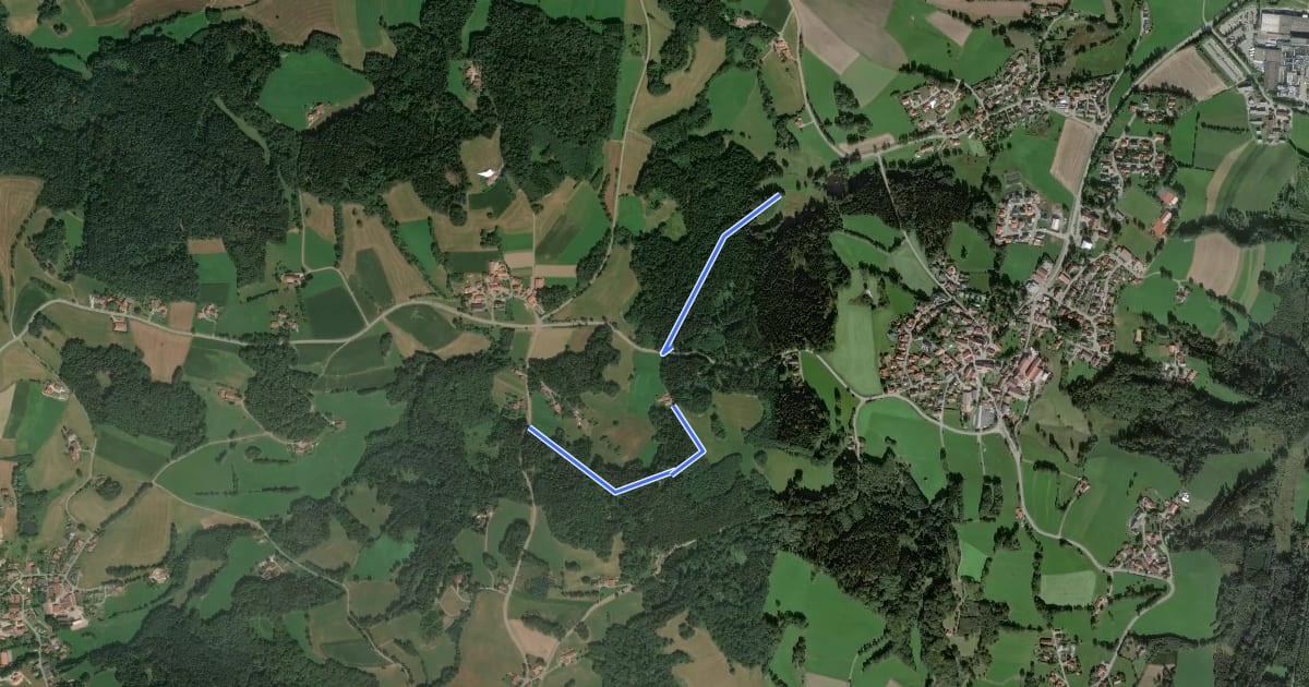 Маршрут Wanderweg 5 на спутниковом снимке