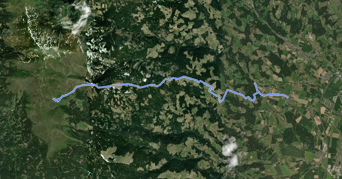 Маршрут Wanderweg 5 на спутниковом снимке